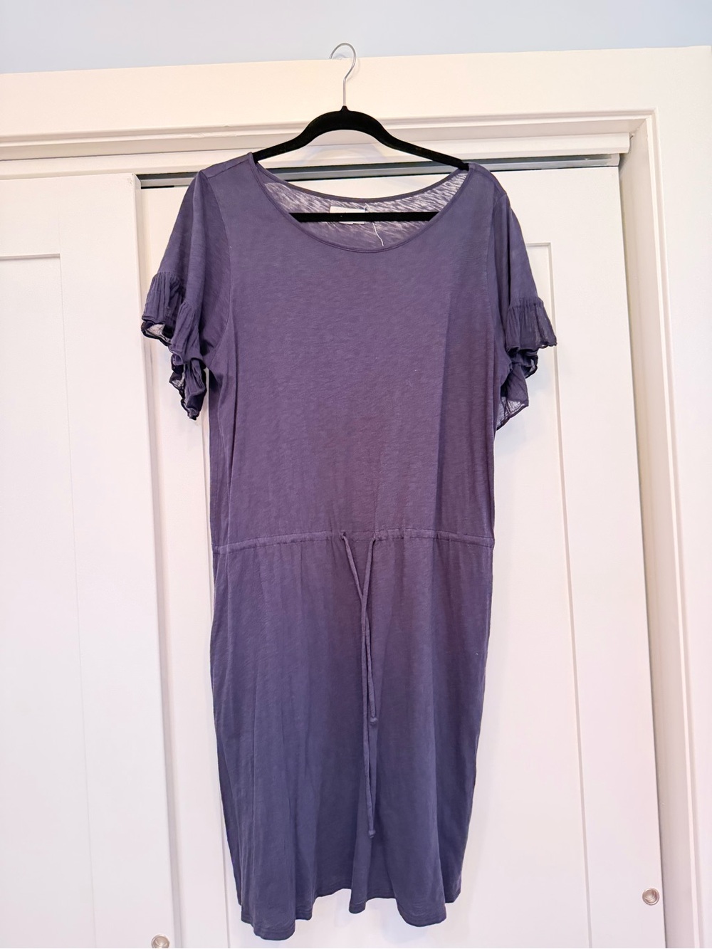 Women’s navy/purple Knit Tie-Waist Dress Top